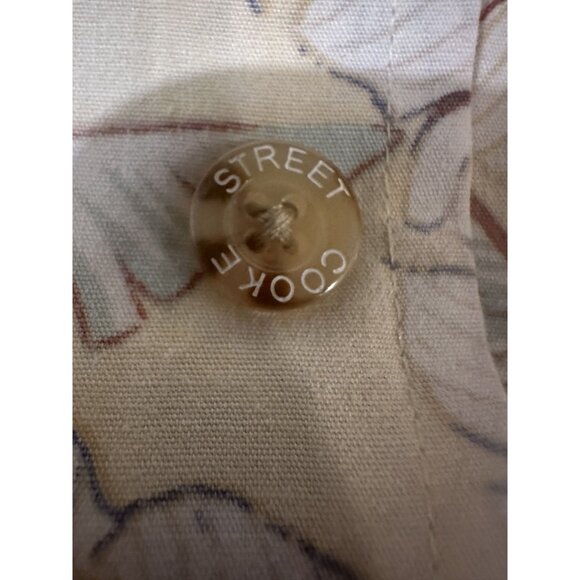 VTG Cooke Street 2XL Men's PULLOVER Hawaiian Shirt USA Floral Yellow Blue Dad - Picture 6 of 7